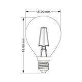 thumbnail of 6W E14 Filament LED Leuchtmittel Glas Kugel P45 | 600 Lumen | 2700K Warmweiß