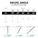 thumbnail of ONKRON schwenkbare TV-Wandhalterung für 32-65 Zoll (bis 35 kg), ausziehbar & neigbar, VESA 100x100-400x400, Weiß, Modell M4-W