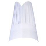 thumbnail of 268 - Einweg Papier-Kochmütze, rund, B 28 x H 25 cm : weiß Papier (Einweg-Kochmützen)