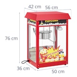 thumbnail of Royal Catering Popcornmaschine - 1500 W - 5 kg/h - Retro-Design - 195 / 235 °C - rot -