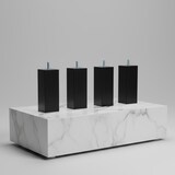 thumbnail of Pied de lit carré en bois Noir (vendu à l'unité)  20 cm ACCESSOIRES BELLECOUR