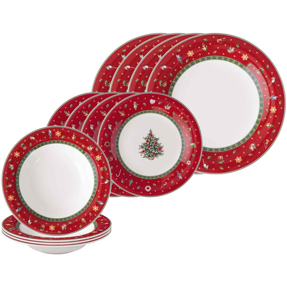 Villeroy & Boch Toy's Delight Tellerset 12-teilig Rot (rund)