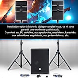 thumbnail of Pack Sono DJ complet BM SONIC BMS-15-ARRAY-BT, 1200W, Enceintes satellites, Caisson 38cm USB/Bluetooth, Supports Câbles
