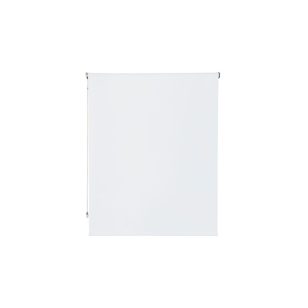 Rocada cortina enrollable 100cm largo x 220cm alto   - cortina color blanco con mecánico blanco