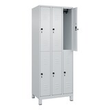 thumbnail of C+P Spind Classic PLUS, Füßen, 6 Abteile, HxBxT 195x75x50cm, Sicherheitsdrehriegel, Anthrazit von PROREGAL