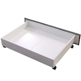 thumbnail of Merax Stauraumbett Polsterbett 160x200 Doppelbett aus Samt mit Gepolstertes Kopfteil & 2 Schubladen & Lattenrost Grau