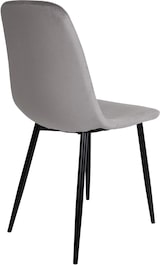 thumbnail of Décoshop26 - Esszimmerstuhl x1 schlichtes Design mit schwarzen Metallbeinen und grauem Samtsitz 10_0002067