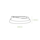 thumbnail of greenbox - Tampa CPLA Ø 80 mm, preto, orifício para beber, 50 Un..