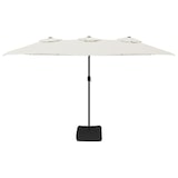 thumbnail of Sombrilla doble blanco arena 449x245 cm