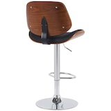 thumbnail of Set di 2 sgabelli da bar Clawson in tessuto Noce/nero/cromo