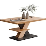 thumbnail of CASARIA® Couchtisch Detroit Holz Grau 90x60x45cm 2 Ablagen Wohnzimmertisch