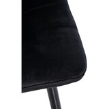 thumbnail of Décoshop26 - Chaise de salle à manger x1 coutures décoratives carrées en tissu velours noir et métal noir 10_0002128