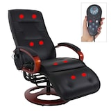 thumbnail of Relaxliege Athene mit Massagefunktion | HxBxT 118x69x143 cm |  mit Massage |  Leder |  Schwarz |  Relaxsessel Massagesessel