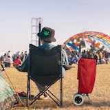 thumbnail of Relaxdays Einkaufstrolley klappbar, Abnehmbare Tasche 28 L, Einkaufswagen mit Rollen HxBxT: 92,5 x 42 x 28 cm, rot