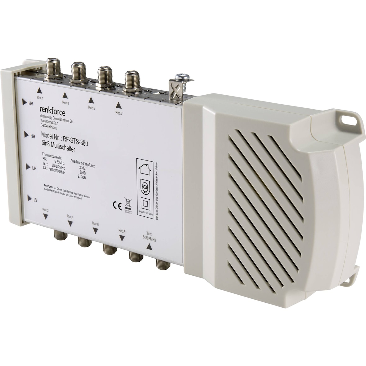 Renkforce RF-STS-380 SAT Multischalter Eingänge (Multischalter): 5 (4 SAT/1 terrestrisch) RF-4510556