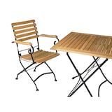 thumbnail of METRO PROFESSIONAL Silla plegable con reposabrazos Baviera set de 2, acero/madera de acacia, natural/negro