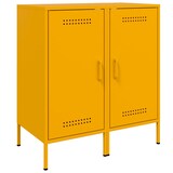 thumbnail of Helloshop26 - Buffet bahut commode armoire meuble de rangement organisateur cuisine salle de séjour salons lot de 2 jaune moutarde 02_0036882