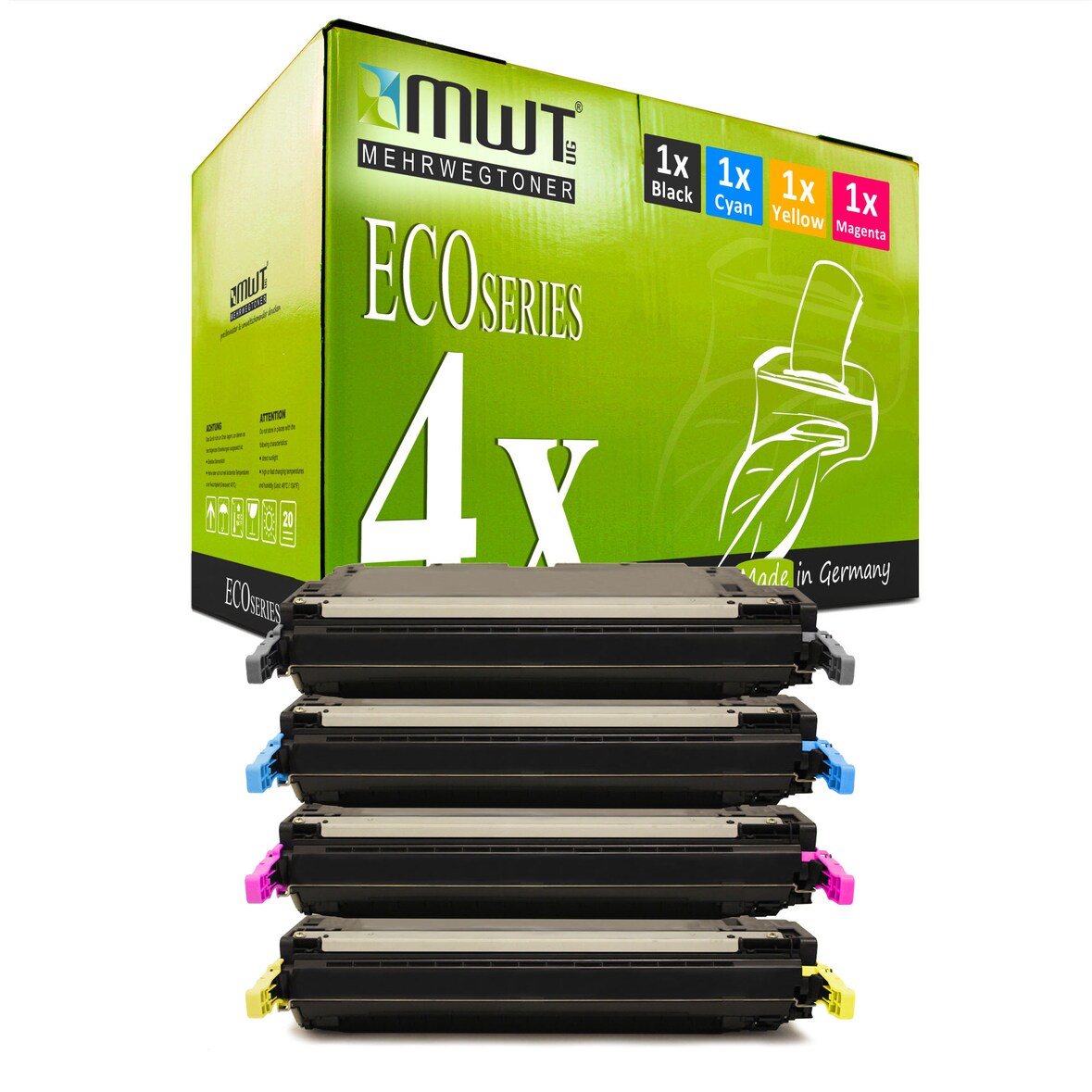 4 Mehrwegtoner kompatible Lasertoner ersetzt HP C9730A-33A 645A C9731A C9733A C9732A Mehrfarbig