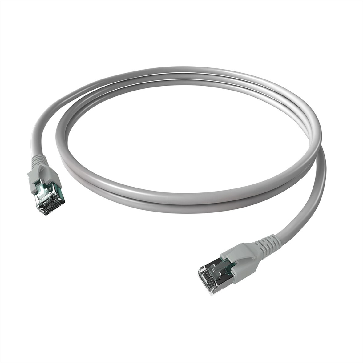 EasyLan FlexBoot Patchkabel Kat.6A, S/FTP, grijs, 7,5 m