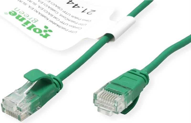 ROLINE GREEN UTP patchkabel Cat.6A (Class EA), LSOH, extra dun, groen ...