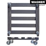 thumbnail of WAGNER Pflanzenroller PALETTI 38 x 38 x 9,5 cm, außen&innen, Holz, anthrazit, Softrollen, max 120 kg, EU Ware - 20041201