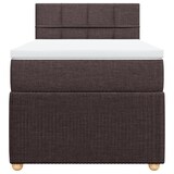 thumbnail of vidaXL Boxspringbett mit Matratze Dunkelbraun 90x200 cm Stoff