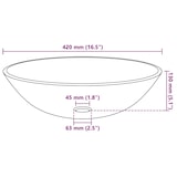 thumbnail of vidaXL Waschbecken Hartglas 42 cm braun