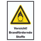 thumbnail of Vorsicht Brandfördernde Stoffe Schild A1 (594x841mm)