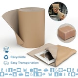 thumbnail of Golfkartonnen rol 70 cm x 10 m - Sterke beschermende verpakking, ideaal voor verzendingen - Doe-het-zelf, Ambachten