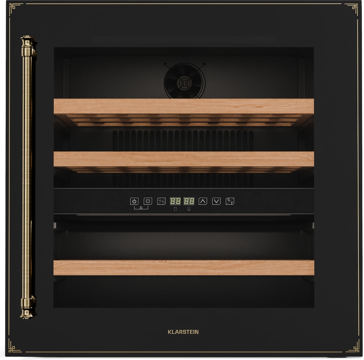 Klarstein Vinsider Victoria 36 Weinkühlschrank | 36 Flaschen | Touch | UV-Schutz | LED | leise | 3 Regale Schwarz