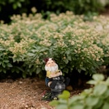 thumbnail of Relaxdays Gartenzwerg mit Laterne, wetterfest, frostsicher, HxBxT: 15x7,5x10,5 cm, Gartenfigur Wichtel, Kunststein, bunt