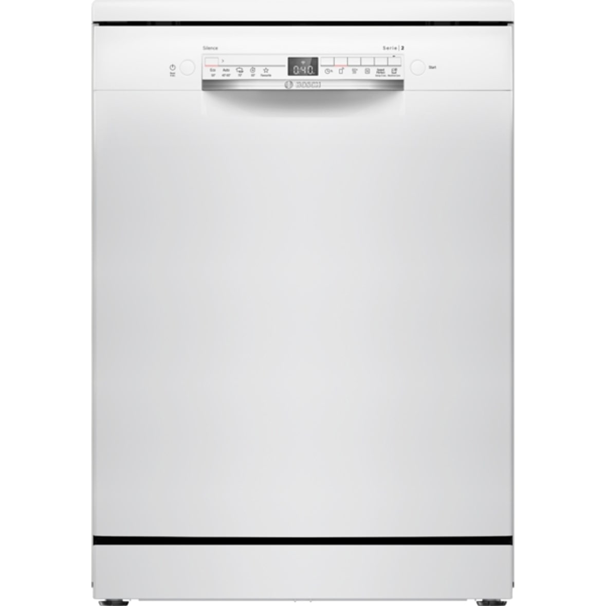 Bosch Serie 2, SMS2ITW09E Freistehender Geschirrspüler, Höhe 84,5 cm, Breite 60 cm, Weiß