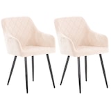 thumbnail of 2er Set Esszimmerstuhl Shila beige/Samt
