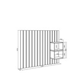 thumbnail of Kopfteil und Nachttische, Bettrücken, Stauraum, 133x107x3 cm, Bett 80,90,110 cm, Paneele, Modern style, Zementgrau - 465_1