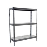 thumbnail of SimonRack Industrieregal, 2000x1800x450 mm, 600 kg am Biegepunkt, 3 Metallböden, Garagenregal, Grau/Verzinkt- Simonforte
