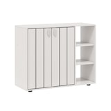 thumbnail of COSTWAY Scarpiera, scaffale per scarpe con 2 ante, ripiani regolabili aperti, 80 x 31 x 64,5 cm(bianco)