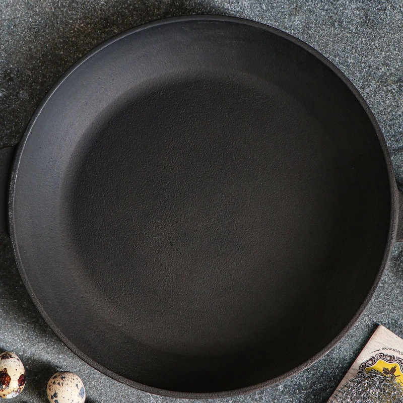MAYSTERNYA Grillpan Gietijzer met Houten Handvat