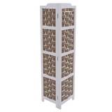 thumbnail of Décoshop26 - Étagère d'angle avec 4 étagères rabattables en bois de paulownia 110 cm treillis décoratif marron 04_0008639