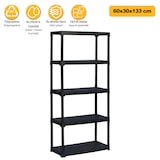 thumbnail of ArtPlast - Set di 2 scaffali modulari con 4 altezze in polipropilene 60x30x133 cm in colore nero - Collezione Tempo
