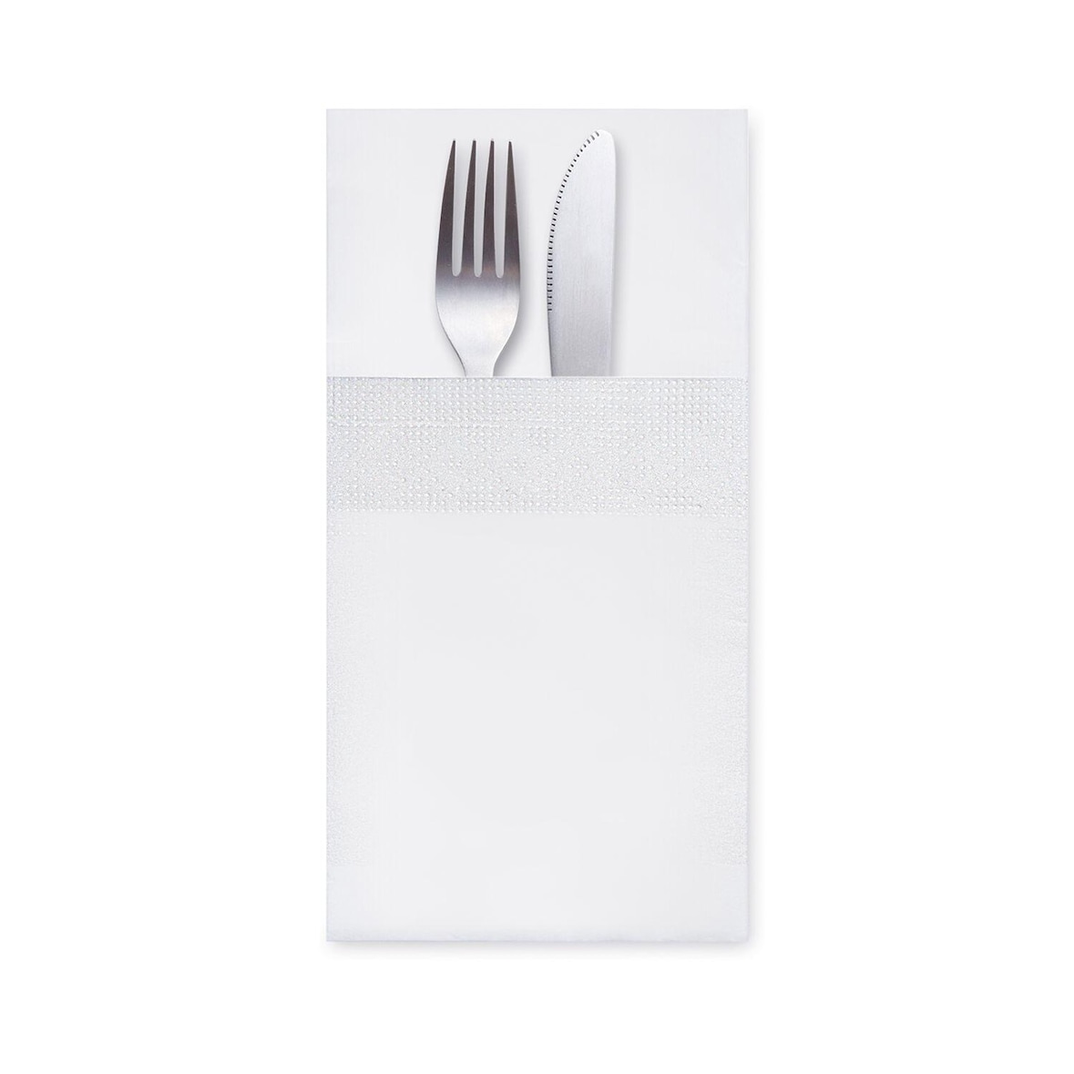 400x Servietten Bestecktaschen 40 x 40 cm 1/8 -Falz 3-lagig weiß