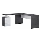 thumbnail of Web Furniture NEW SELINA Scrivania ad Angolo Melaminico 3 Cassetti 160x180cm   Bianco Lucido/Report