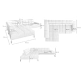 thumbnail of KAWOLA Sofa NELSON Ecksofa Leder beige mit motorischem Sitzvorzug und Hocker Recamiere links