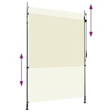 thumbnail of vidaXL Rolgordijn voor buiten 150x270 cm crème