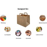 thumbnail of Papiertragetasche, Geschenktüten, Kraftpapiertragetasche 32+16 x 27 cm Braun- 250 Stück