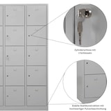 thumbnail of PROREGAL Schließfachschrank Falcon | Large | HxBxT 190x119x45 cm | Zylinderschloss | Grau