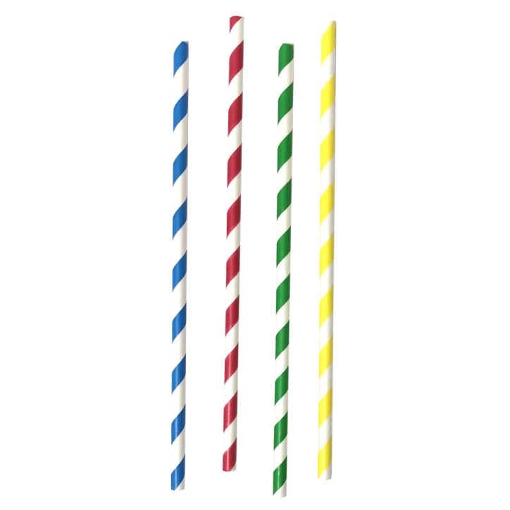 Paille jetable Multicolore 200x6mm par 5000