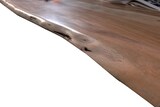 thumbnail of Esstisch Baumkante massiv Akazie nussbaum 160 x 85 schwarz X-Gestell LUBIN