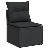 thumbnail of vidaXL 14-tlg. Garten-Sofagarnitur mit Kissen Schwarz Poly Rattan