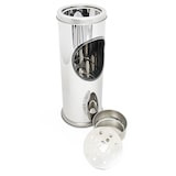 thumbnail of Relaxdays Standaschenbecher Edelstahl, klein, entnehmbarer Aschebehälter, Abaschgitter, H:37,5cm, für draußen, silber