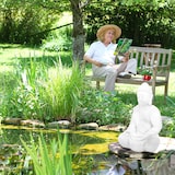 thumbnail of Relaxdays Buddha Figur sitzend, 70 cm hoch, XL Garten Dekofigur, wetterfest & frostsicher, Dekoskulptur Wohnzimmer, weiß